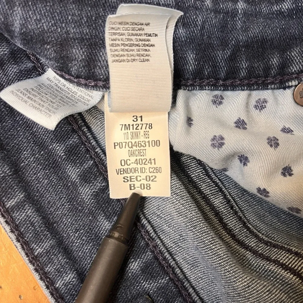 Lucky Brand jeans men's 32X31 blue denim 110 Skinny medium wash stretch
